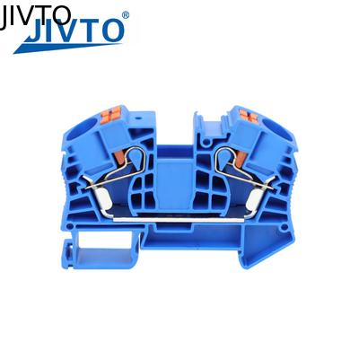 PT16 Din Rail Push-In Terminal Block, 16mm² Electrical Feed-Through Cable Plug Screwless Terminal Strip Wire Connector