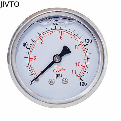 63mm 160 Psi Fluid Liquid Filled Pressure Gauges 11 Bar 1/4 BSP brass