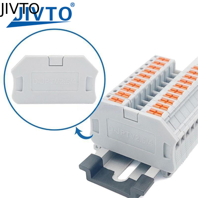 D-PTV 2.5/4 Penutup Akhir Untuk Pengantar Sisi PTV 2 Push-in Wire Connector Electrical DIN Terminal Block