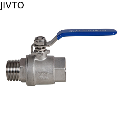 JIVTO Two-Piece Ball Valve dengan Lever Handle. Baja tahan karat, NPT Port, Standar ANSI. Penggunaan konstruksi untuk mesin konstruksi dll.