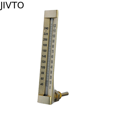 Cairan Merah di dalam Termometer Kaca Industri 60MM 90 derajat 3/4 '' BSP